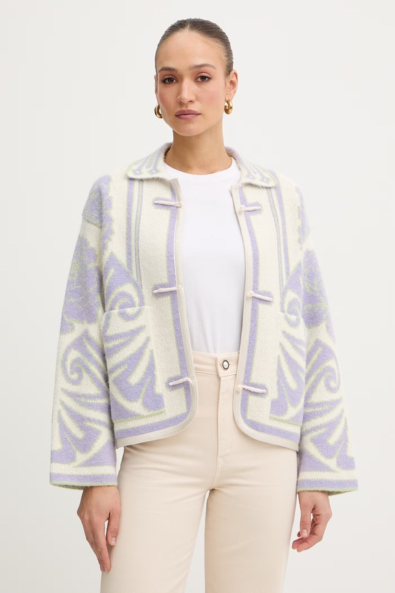Forte Forte kardigan z dodatkiem alpaki beżowy 14506.my.coat