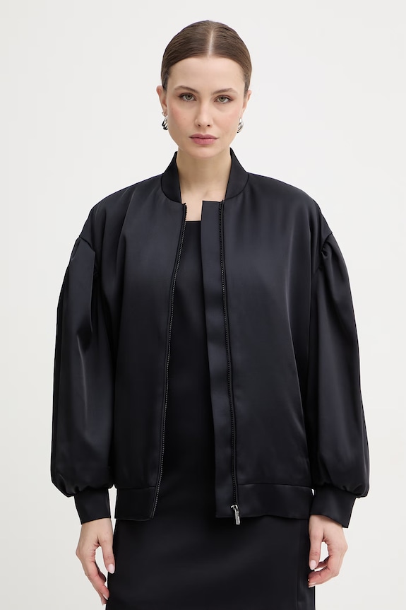 Bomber jakna Twinset bez kapuljače crna 261TP2750