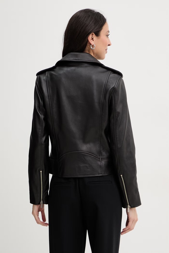 Odjeća Twinset rokerica za žene od kože 261TP2010 crna