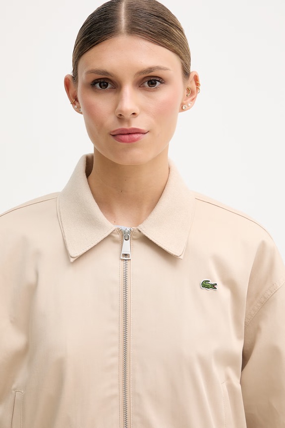 Lacoste rövid dzseki férfi pamut elasztánnal bézs BF5305