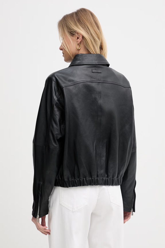 Odzież Trussardi krótka kurtka damska skórzana R366A000735N czarny
