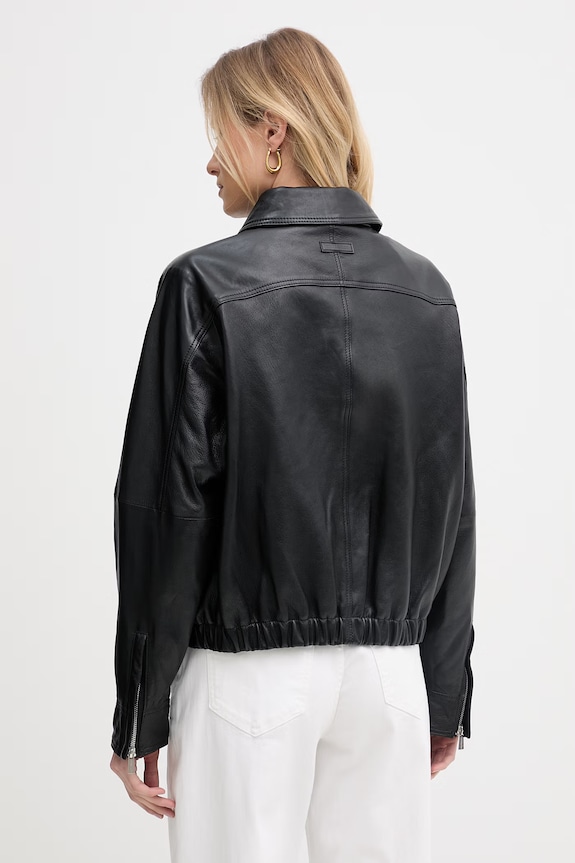 Odzież Trussardi krótka kurtka damska skórzana R366A000735N czarny