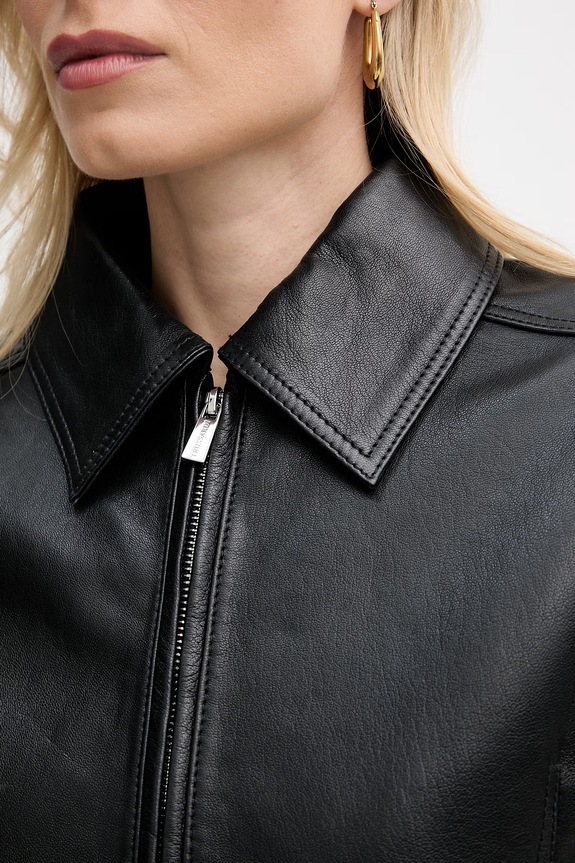 Trussardi krótka kurtka damska skórzana R366A000735N czarny