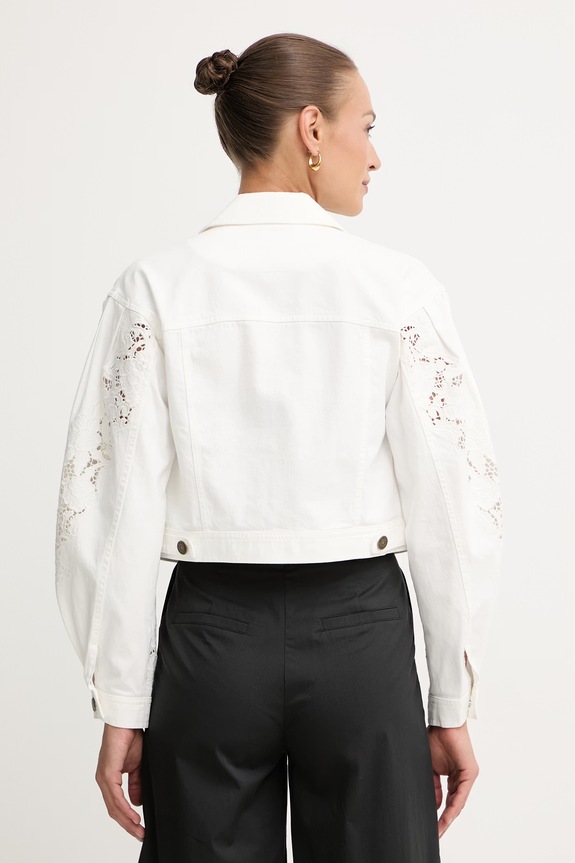 Oblečenie Twinset bunda dámska rifľová 261TT2460 biela