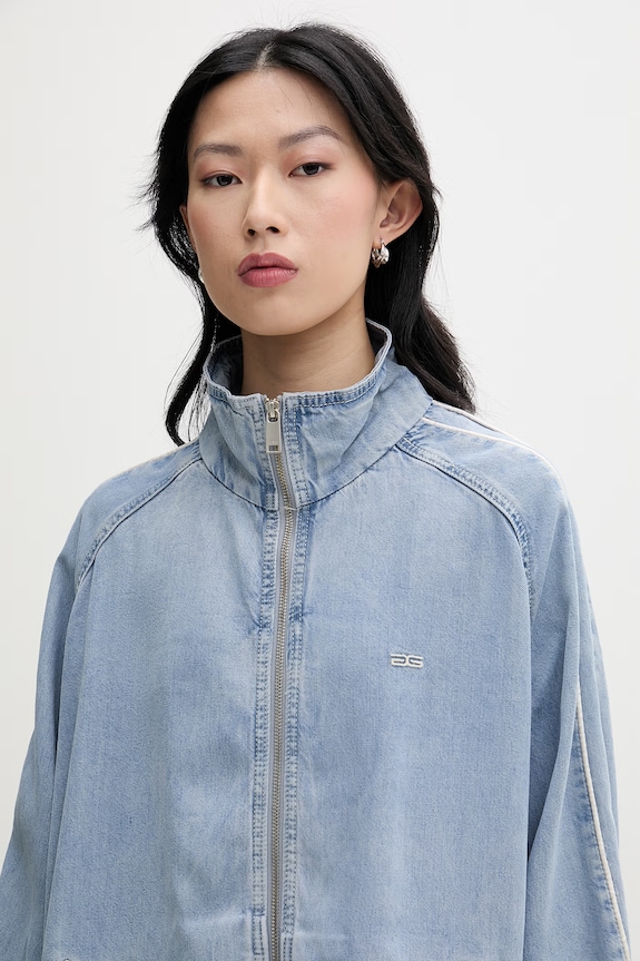 Gestuz geacă de blugi pentru femei, din lyocell albastru 10911024