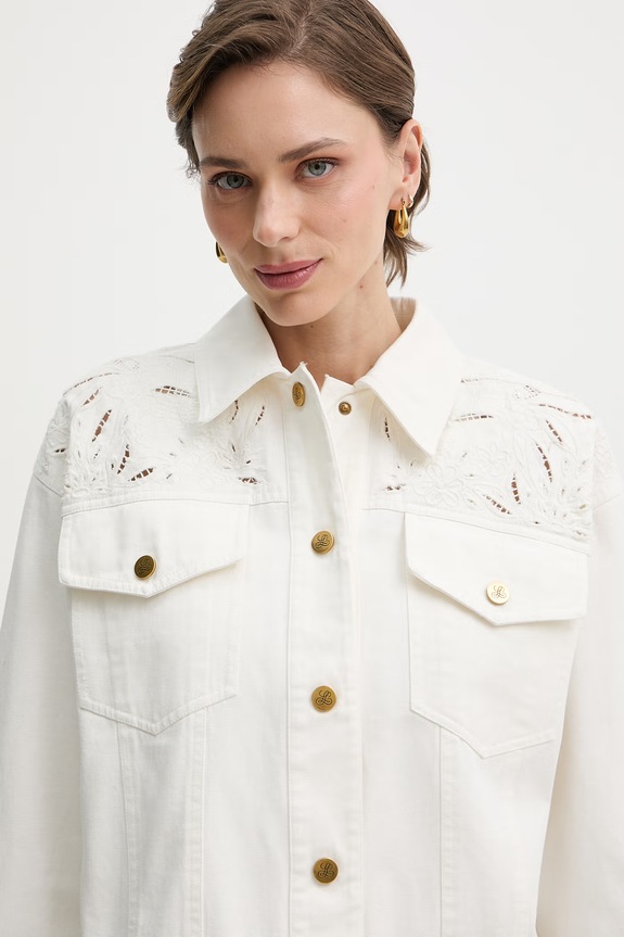 Luisa Spagnoli jeans jakna ženska bombažna Vassano bež 542892