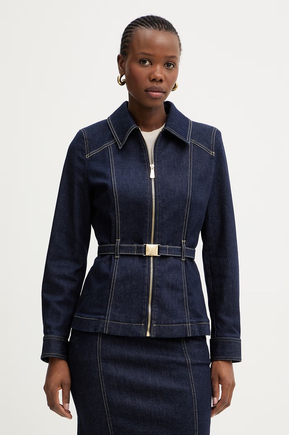 Luisa Spagnoli jachetă pentru femei, din denim Vigana bleumarin 542808