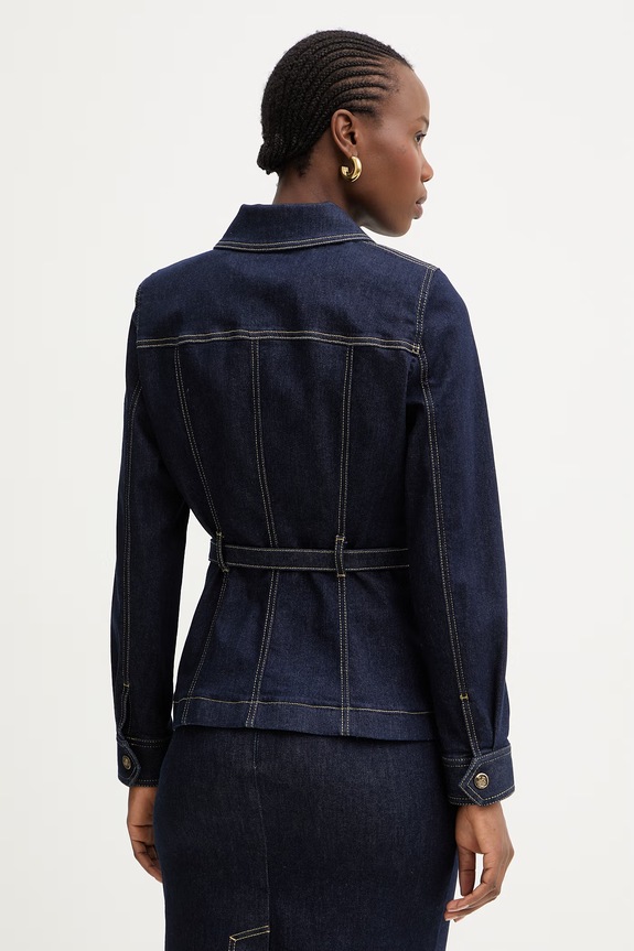 Îmbrăcăminte Luisa Spagnoli jachetă pentru femei, din denim Vigana 542808 bleumarin