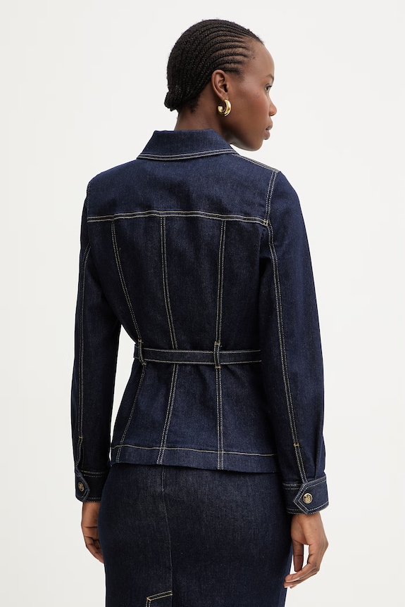 Îmbrăcăminte Luisa Spagnoli jachetă pentru femei, din denim Vigana 542808 bleumarin