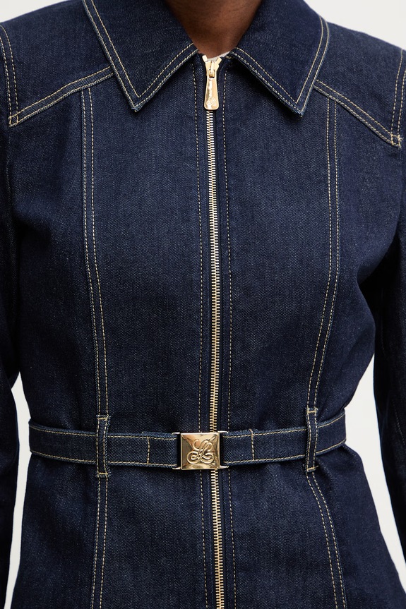 Luisa Spagnoli jachetă pentru femei, din denim Vigana 542808 bleumarin