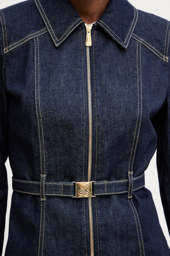 Luisa Spagnoli jachetă pentru femei, din denim Vigana 542808 bleumarin