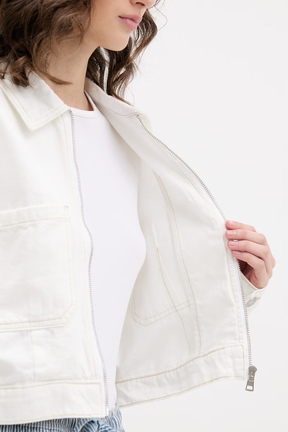 Guess Jeans Τζιν μπουφάν γυναικείο με βαμβάκι W6GN11.D5NW2