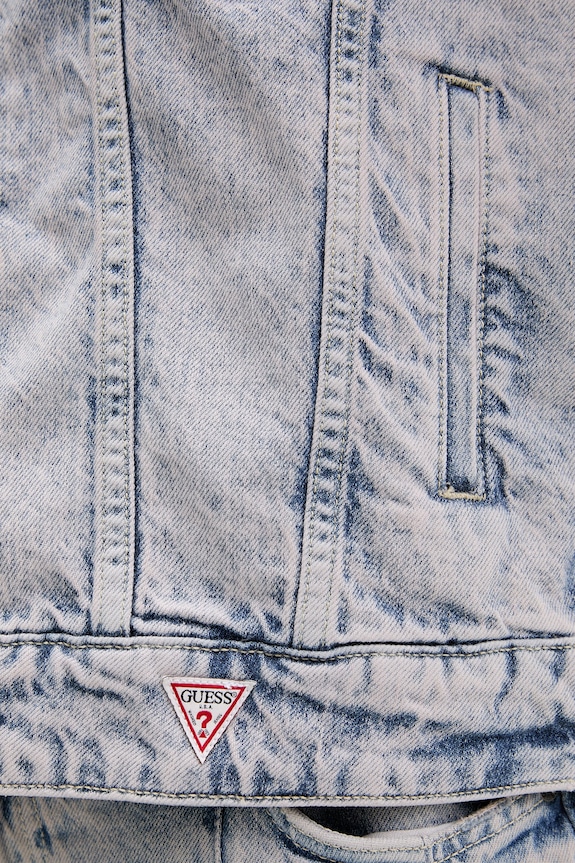 Guess Jeans τζιν μπουφάν γυναικείο W6GN56.D5M57 μπλε