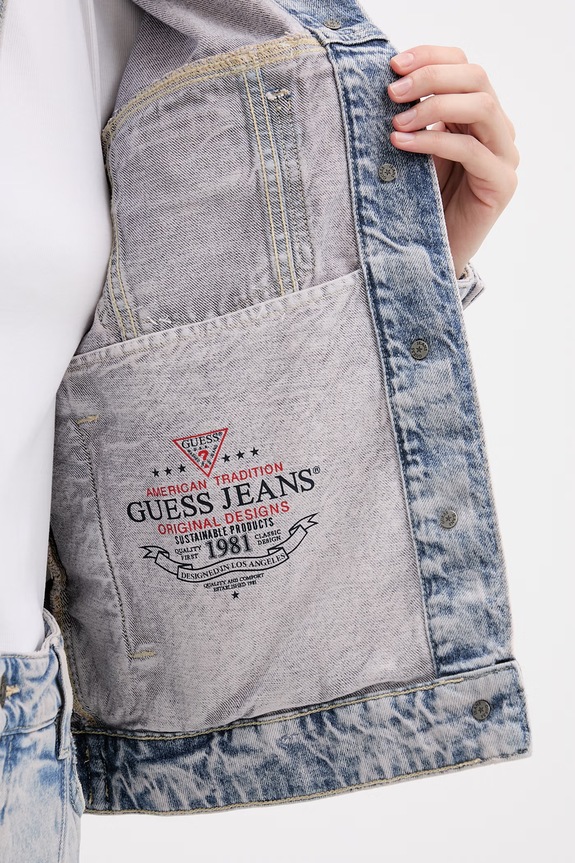 Guess Jeans τζιν μπουφάν γυναικείο W6GN56.D5M57