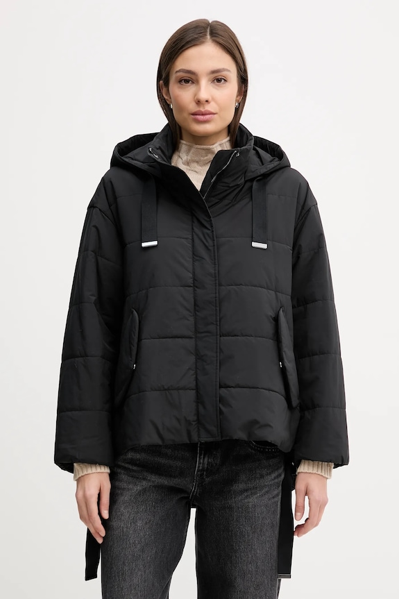 Bunda Sisley oversize čierna 2SB4LN06O