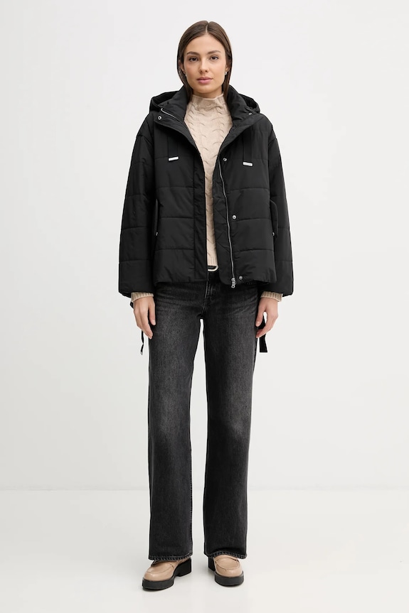 Bunda Sisley 2SB4LN06O čierna SS26