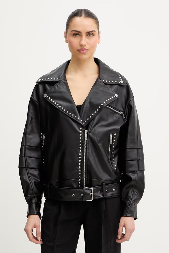 Young Poets Society geacă biker de piele Elise cu captuseala negru FR26SC1001P411D9