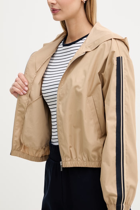 United Colors of Benetton Μπουφάν Bomber γυναικείο βαμβακερό 2Z0SDN09E μπεζ