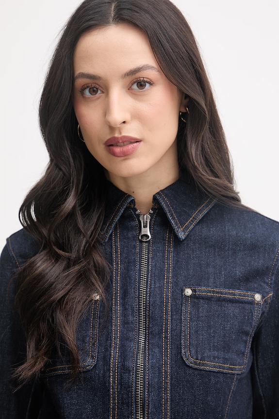 United Colors of Benetton jeans jakna ženska iz bombaža z elastanom mornarsko modra 2S90DN095