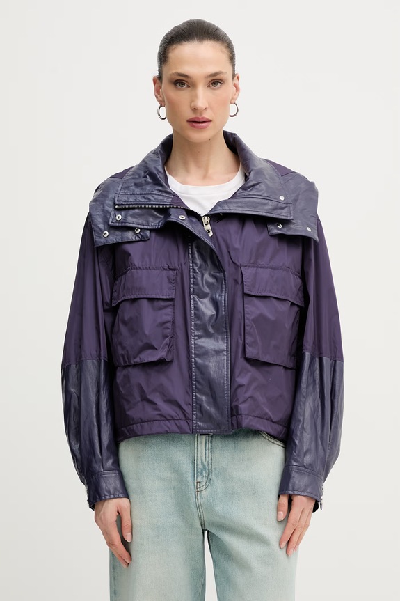 Pinko μεταβατικό μπουφάν γυναικείο μωβ 106811.A3AU