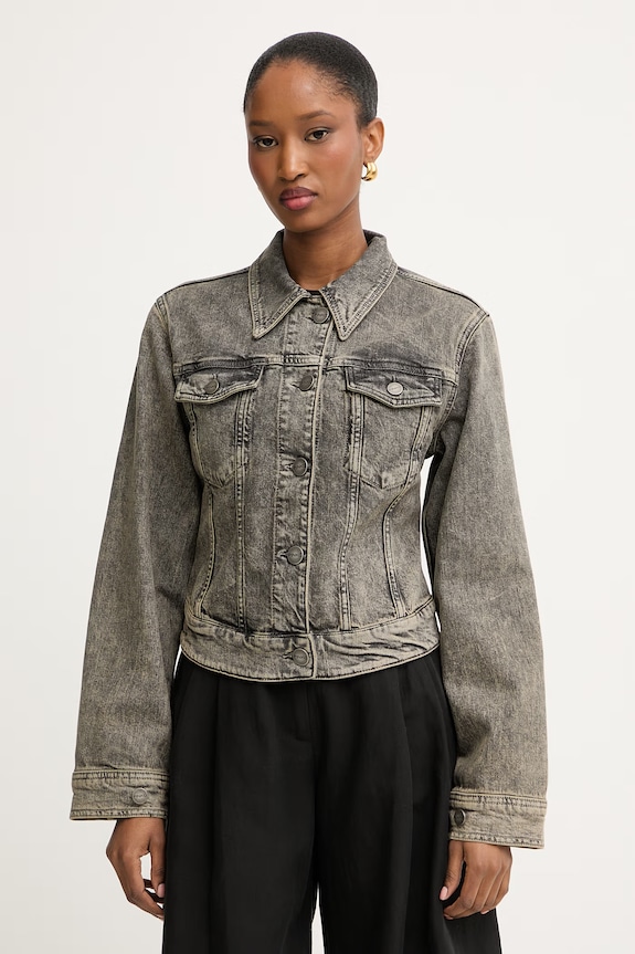Pinko jachetă scurtă pentru femei, din denim gri 106388.A34Y