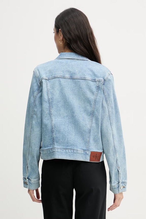 Calvin Klein Jeans bunda dámska rifľová LV047F672G modrá SS26