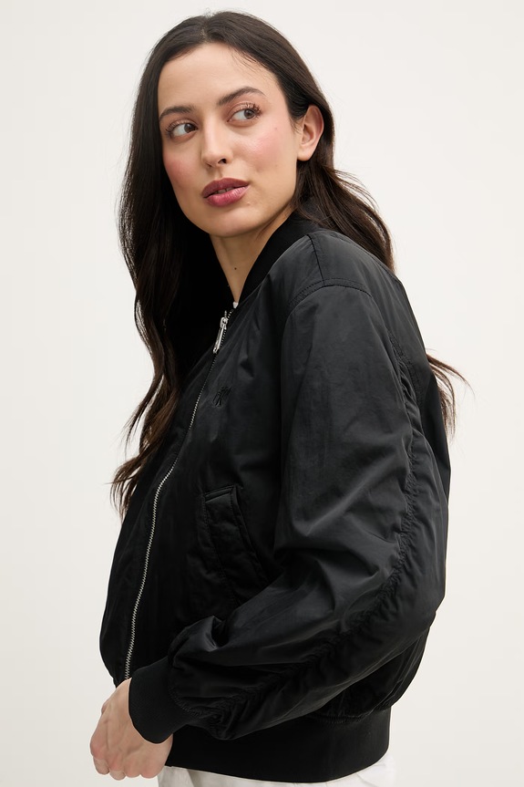 Calvin Klein Jeans bunda bomber dámska čierna LV047F505G