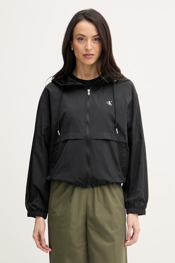 Calvin Klein Jeans prechodná bunda dámska čierna LV047F507G