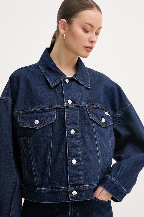 Calvin Klein Jeans farmerdzseki női sötétkék LV047F780G