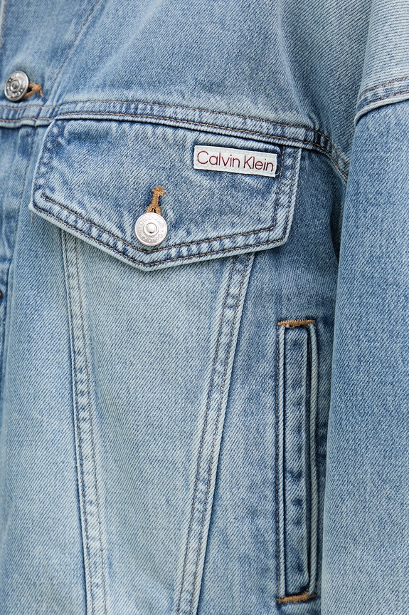 Calvin Klein Jeans džínsová bunda dámska LV047F781G modrá