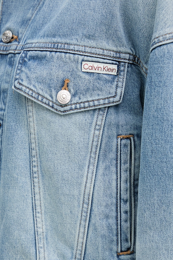 Calvin Klein Jeans džínsová bunda dámska LV047F781G modrá