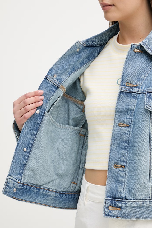Calvin Klein Jeans džínsová bunda dámska LV047F781G