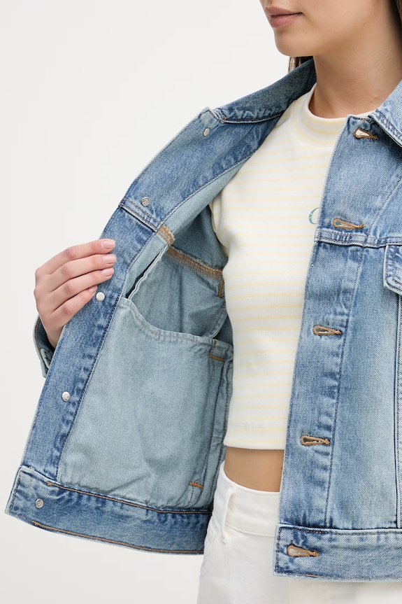 Calvin Klein Jeans džínsová bunda dámska LV047F781G