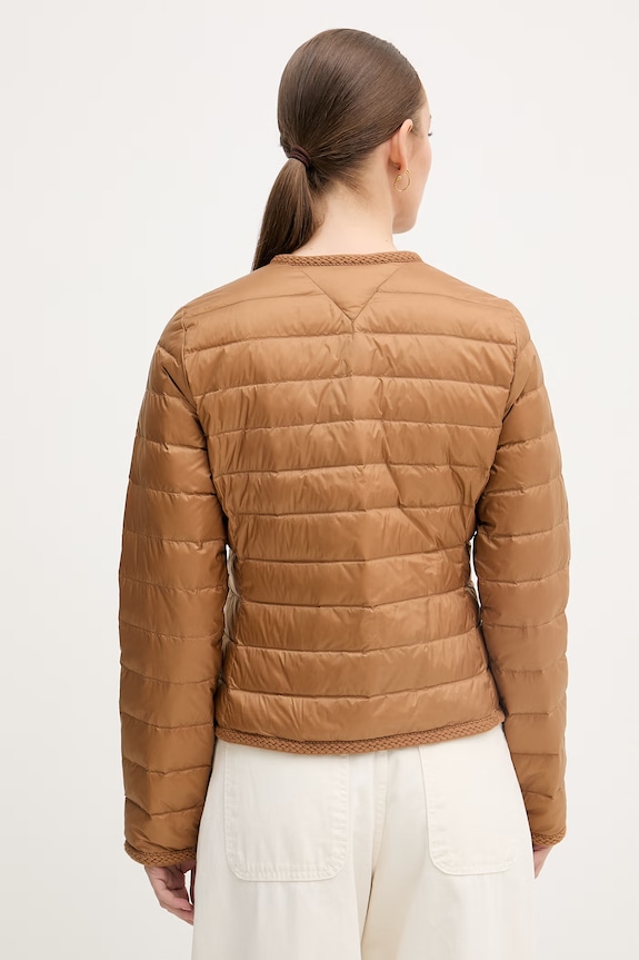 Oblečenie Tommy Hilfiger páperová bunda dámska WW0WW49660 hnedá