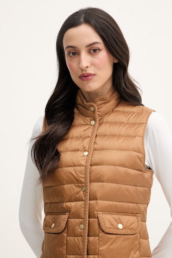 Tommy Hilfiger vesta dámska hnedá WW0WW49661