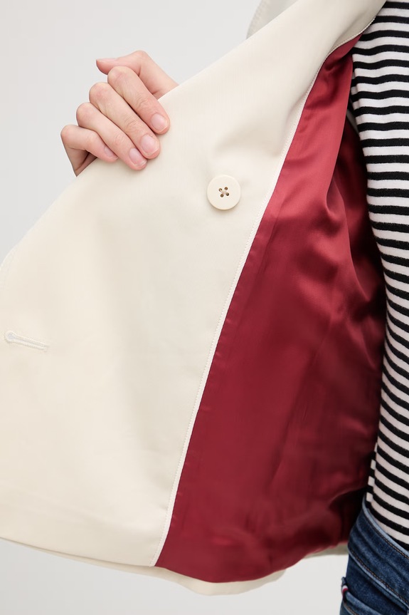Tommy Hilfiger krátky trenčkot dámsky bavlnený WW0WW50768