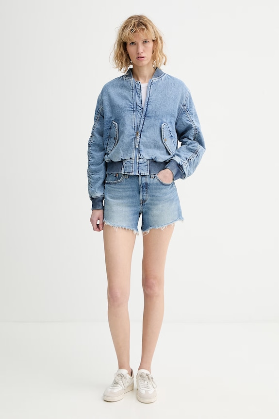Τζιν μπουφάν bomber Levi's SCOUT WESTERN 005AZ.0000 μπλε SS26