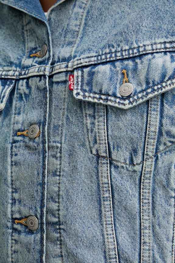 Levi's kurtka jeansowa SHRUNKEN 90S TRUCKER A9155.0021 niebieski