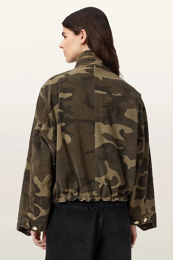 AllSaints geacă de tranziție de damă de bumbac CLAY W030OE verde SS26