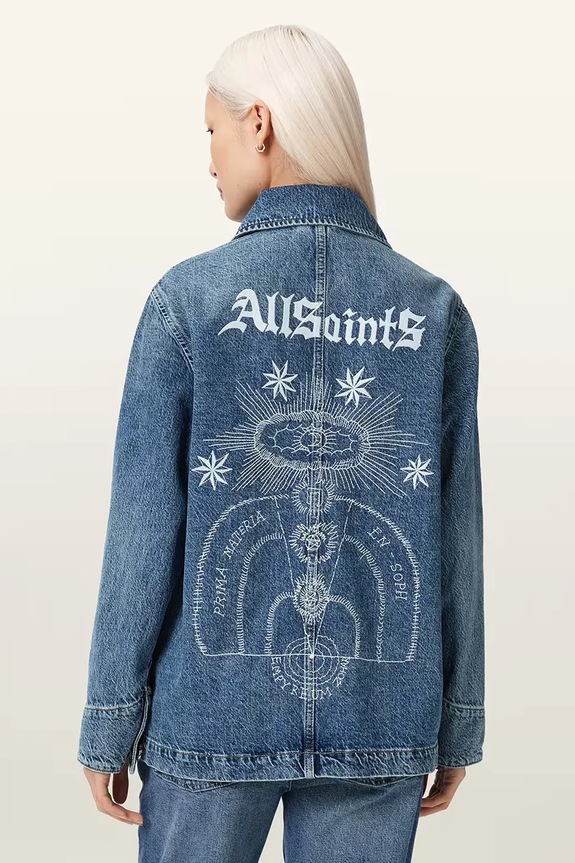 AllSaints dámska rifľová BEX W044OE modrá SS26
