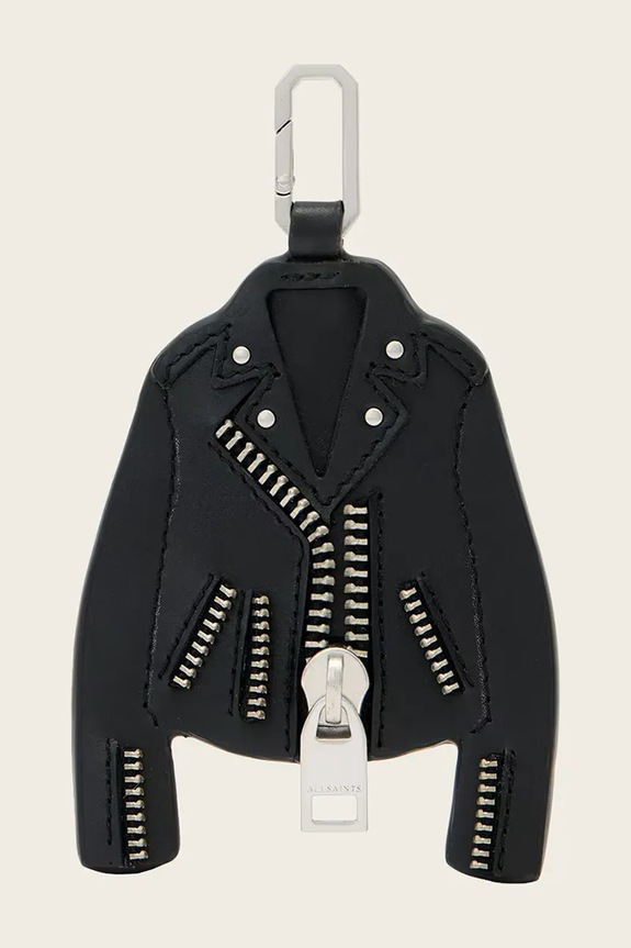 AllSaints brelok skórzany BALFERN czarny W535XC