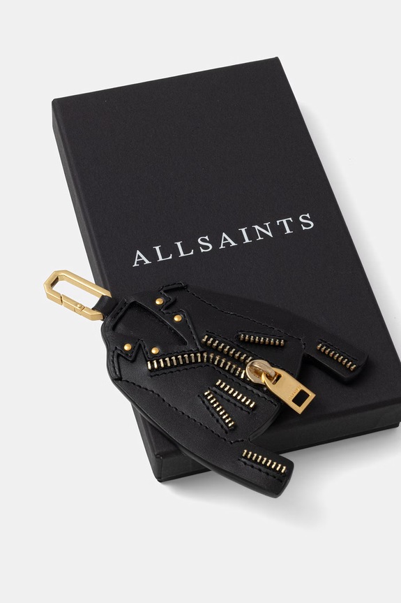 Accessori AllSaints portachiavi in pelle BALFERN W535XC nero