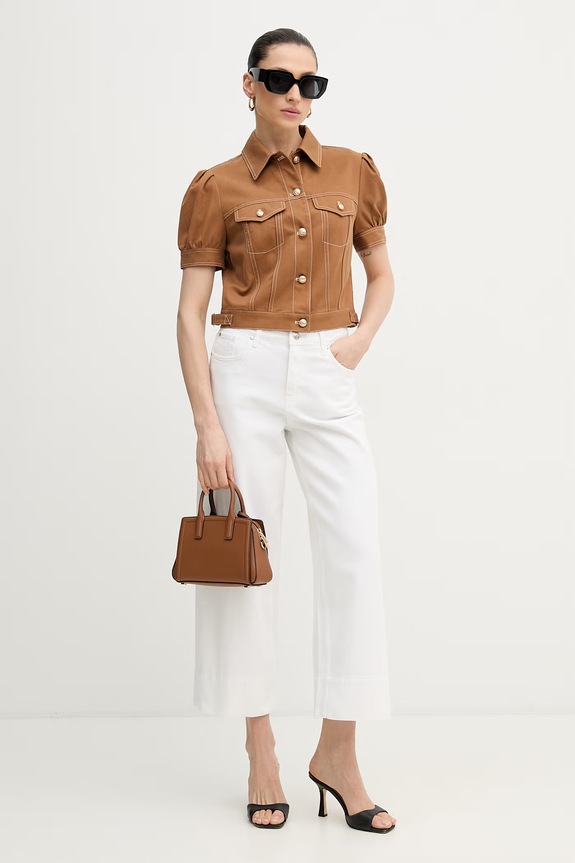 Guess kurtka damska bawełniana CORELINE W6GL08.W1804 beżowy SS26