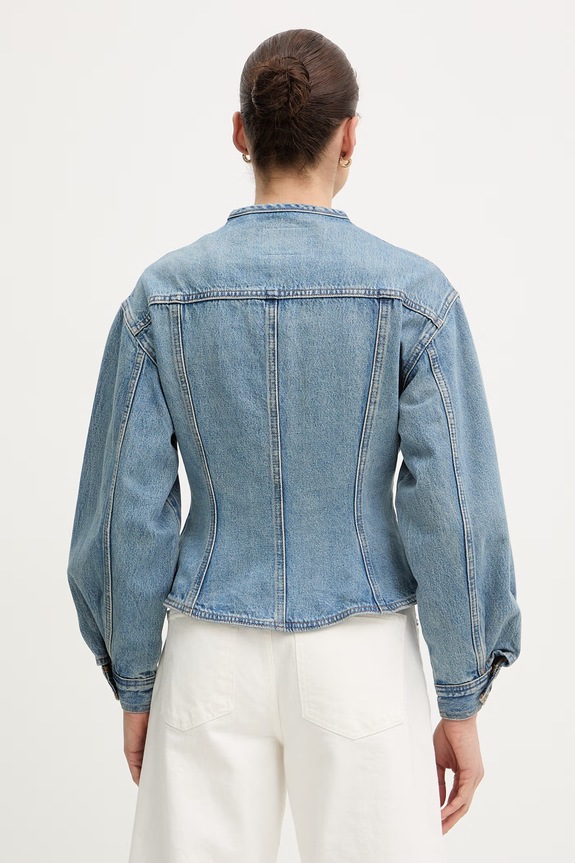 Îmbrăcăminte Levi's geacă de tranziție pentru femei, din denim SCULPTED 001T6 albastru