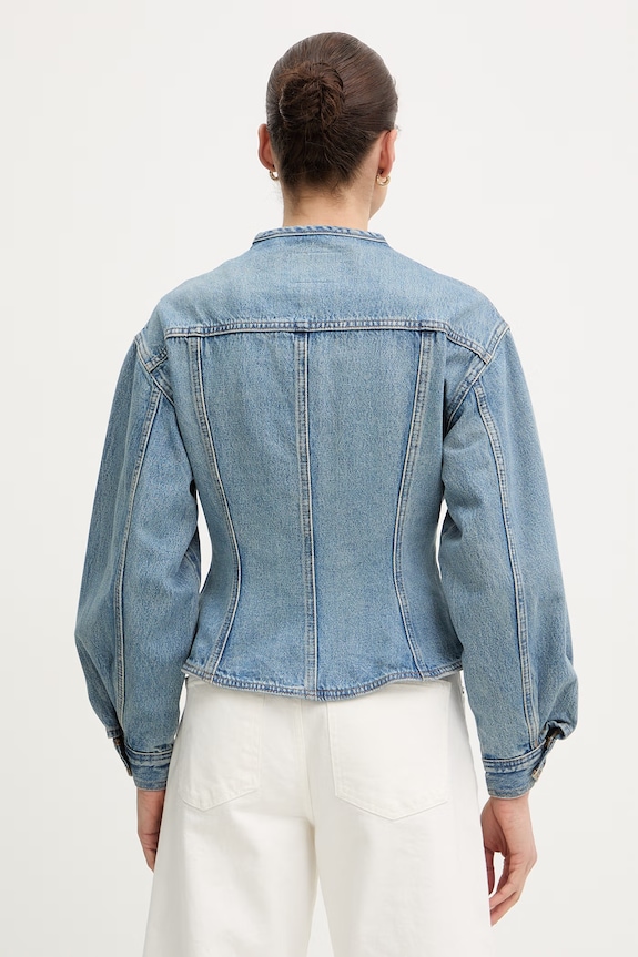 Îmbrăcăminte Levi's geacă de tranziție pentru femei, din denim SCULPTED 001T6 albastru