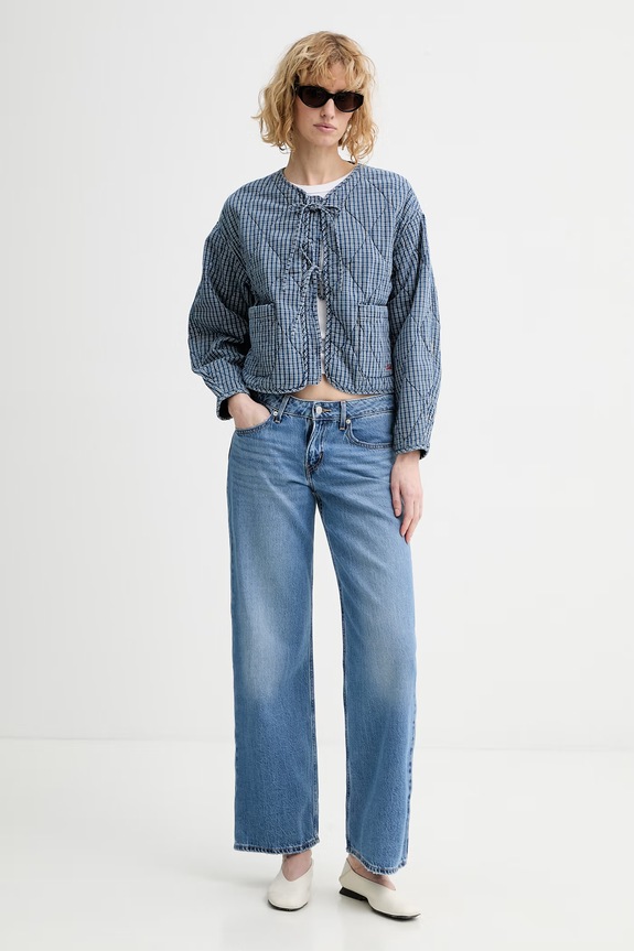 Βαμβακερό μπουφάν Levi's RUE LINER JACKET 005AU.0001 μπλε SS26