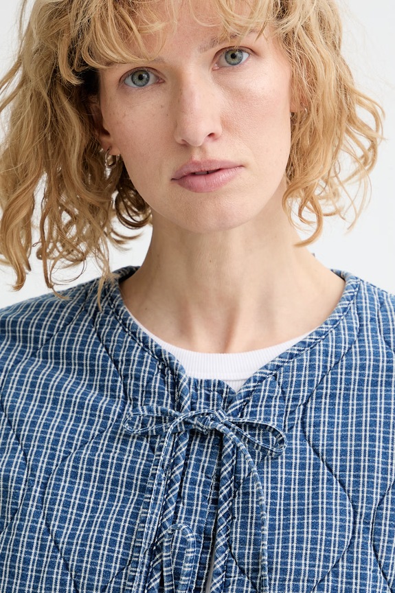 Βαμβακερό μπουφάν Levi's RUE LINER JACKET μπλε 005AU.0001