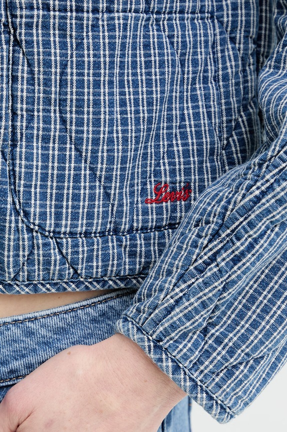 Βαμβακερό μπουφάν Levi's RUE LINER JACKET 005AU.0001 μπλε