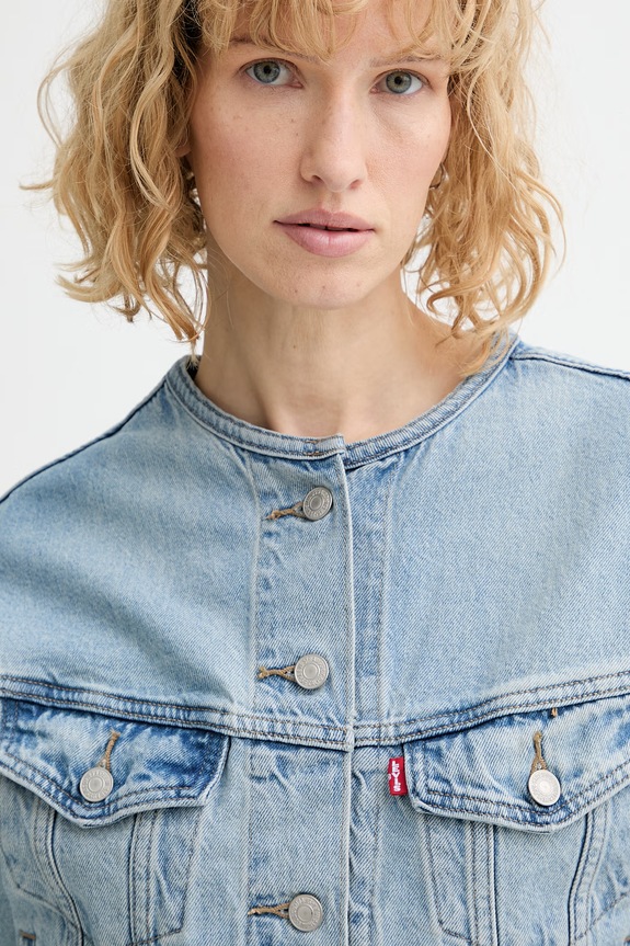 Τζιν μπουφάν Levi's COLLARLESS SHRUNKEN 90S μπλε 006EZ