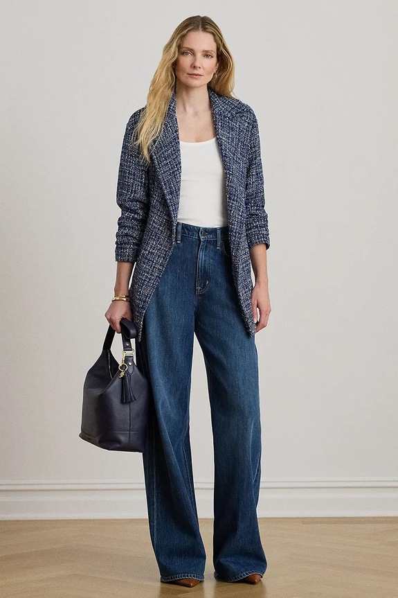 Oblečenie Lauren Ralph Lauren krátka dámska bunda 200P10127 modrá